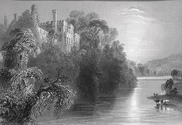 Lismore Castle, Lismore, County Waterford, Ireland, from 'Scenery and Antiquities of Ireland' by Geo de William Henry Bartlett