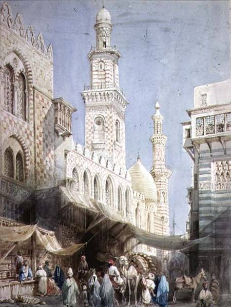 The Sharia El Gohargiyeh, Cairo de William Henry Bartlett