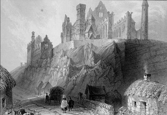 The Rock of Cashel, County Tipperary, Ireland, from 'Scenery and Antiquities of Ireland' by George V de William Henry Bartlett