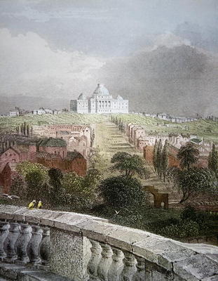 View of the Capitol from the White House in 1840 (coloured engraving) de William Henry Bartlett