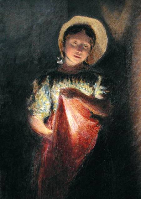 Girl in Candlelight de William Henry Hunt