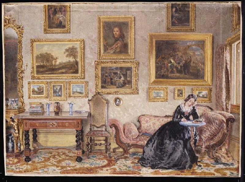 Schreibende Dame im Salon. de William Henry Hunt