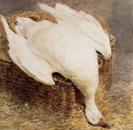 Still Life of a Dead Goose with a Basket de William Henry Hunt