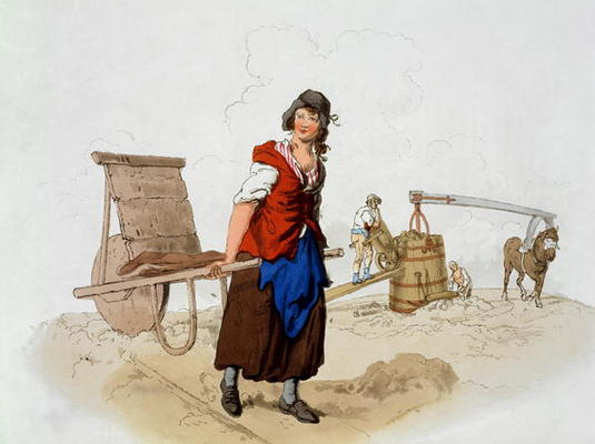 Brick Maker, from 'Costume of Great Britain', published by William Miller, 1805 (colour litho) de William Henry Pyne