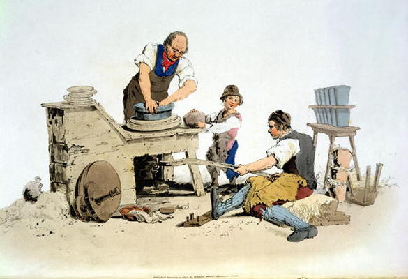 Potters, from 'Costume of Great Britain', published by William Miller, 1805 (colour litho) de William Henry Pyne
