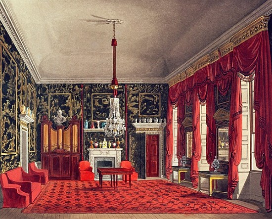 The Queen''s Breakfast Room, Buckingham House; engraved by Daniel Havell (1785-1826) from ''The Hist de William Henry Pyne