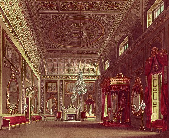 The Saloon, Buckingham Palace from Pyne''s ''Royal Residences'' de William Henry Pyne