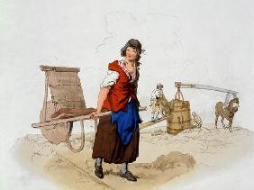 Brick Maker, from 'Costume of Great Britain', published by William Miller, 1805 (colour litho)