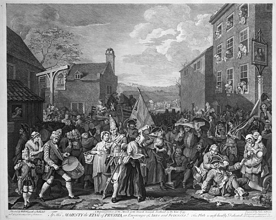 A Representation of the March of the Guards towards Scotland in the Year 1745, published 1750 de William Hogarth
