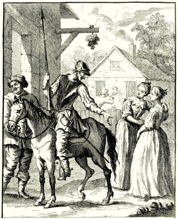 Illustration to the book "Don Quijote de la Mancha" by M. de Cervantes de William Hogarth