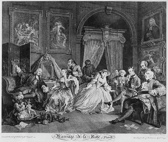 Marriage a la Mode, Plate IV, The Toilette de William Hogarth