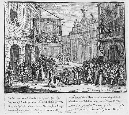 Masquerades and Operas, Burlington Gate de William Hogarth