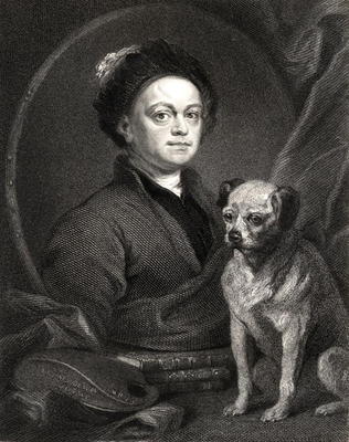 Self Portrait, from 'Gallery of Portraits', published in 1833 (engraving) de William Hogarth