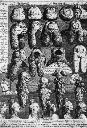 Five Orders of Periwigs / Hogarth / 1761