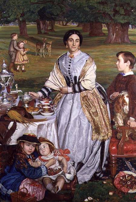 Lady Fairbairn with her Children de William Holman Hunt
