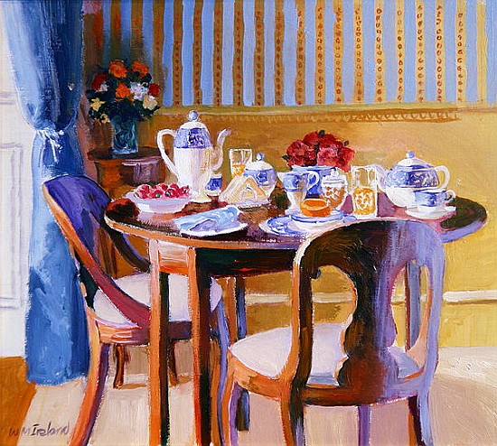 Breakfast Table (oil on board)  de William  Ireland