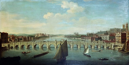 The Thames at Westminster de William James