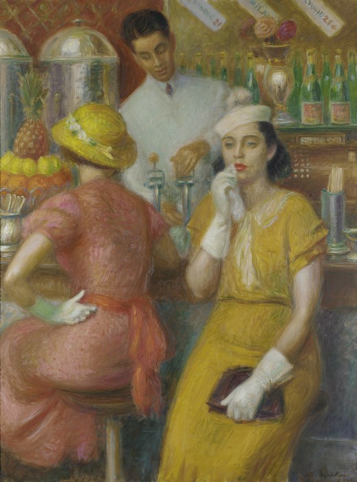 The Soda Fountain de William James Glackens