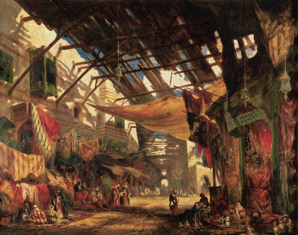 The Carpet Bazaar, Cairo de William James Muller