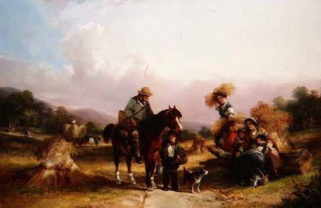 Harvesters Greeting Two Travellers de William Joseph Shayer