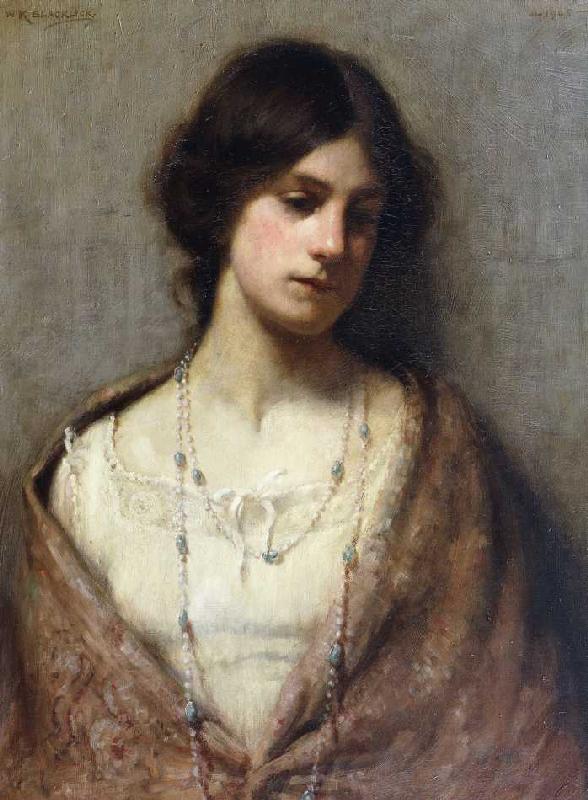 Halbportrait einer Dame de William Kay Blacklock