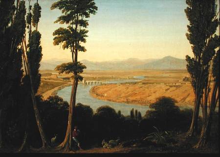 A View of the Tiber and the Roman Campagna from Monte Mario de William Linton