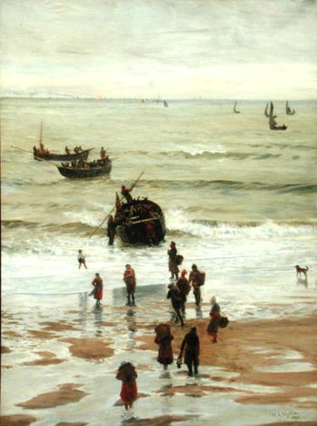 Fishing Boats Setting Out from Portel de William Lionel Wyllie