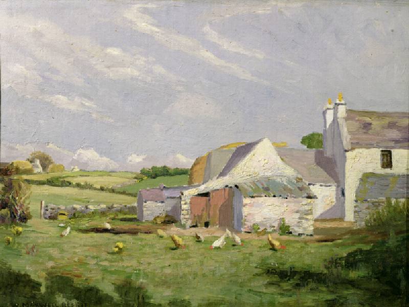 An Anglesey Farm (oil on canvas) de William Maxwell Reekie