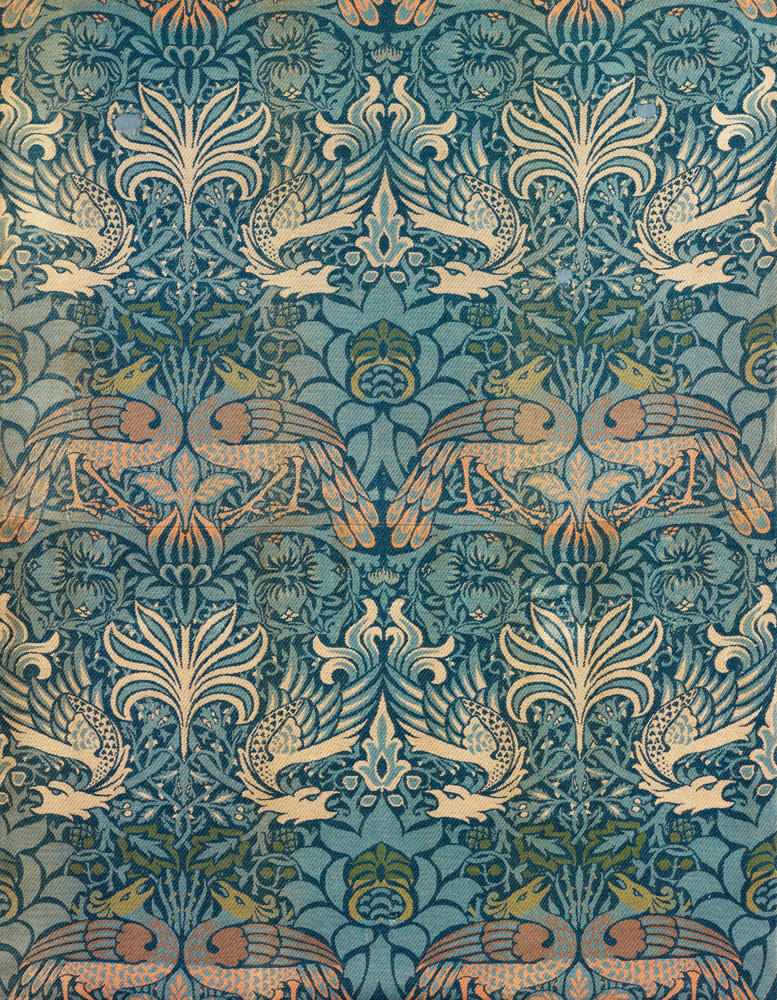 William Morris Peacock and Dragon Textile Design de William  Morris