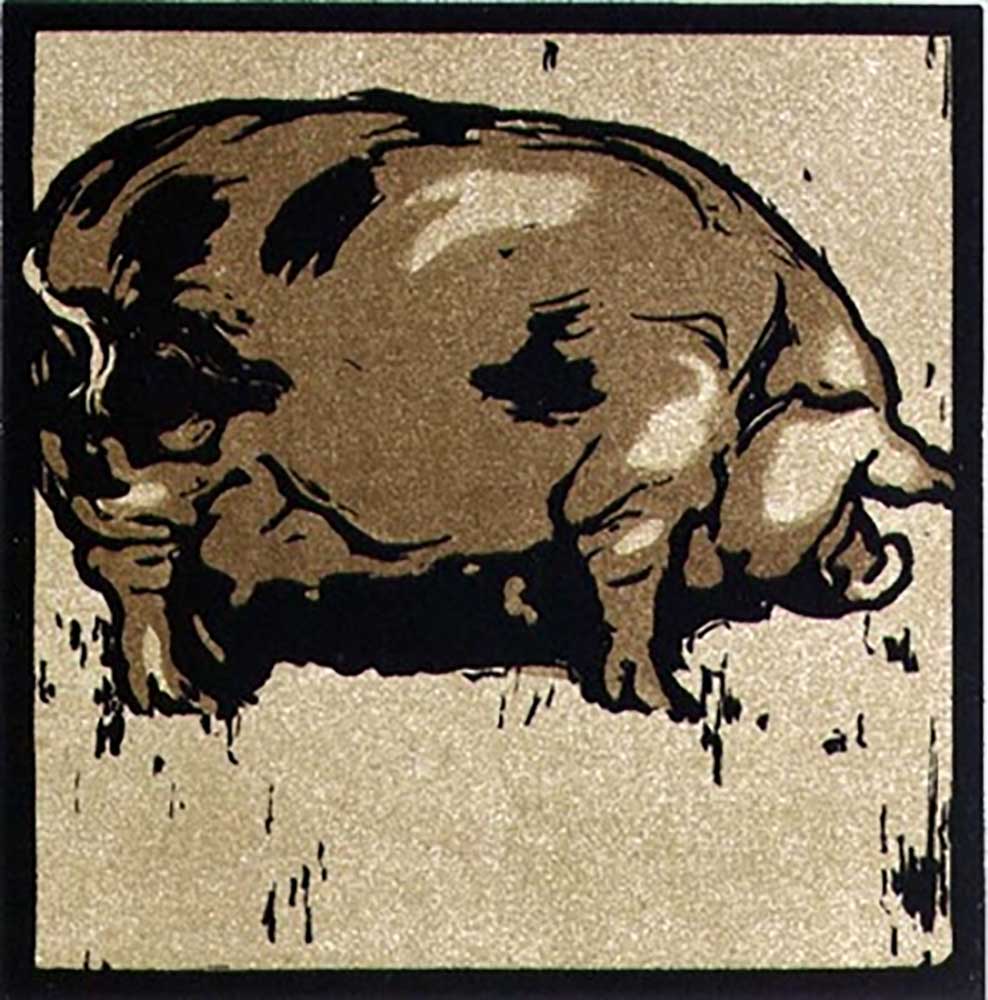 The Learned Pig, from The Square Book of Animals, published by William Heinemann, 1899 de William Nicholson