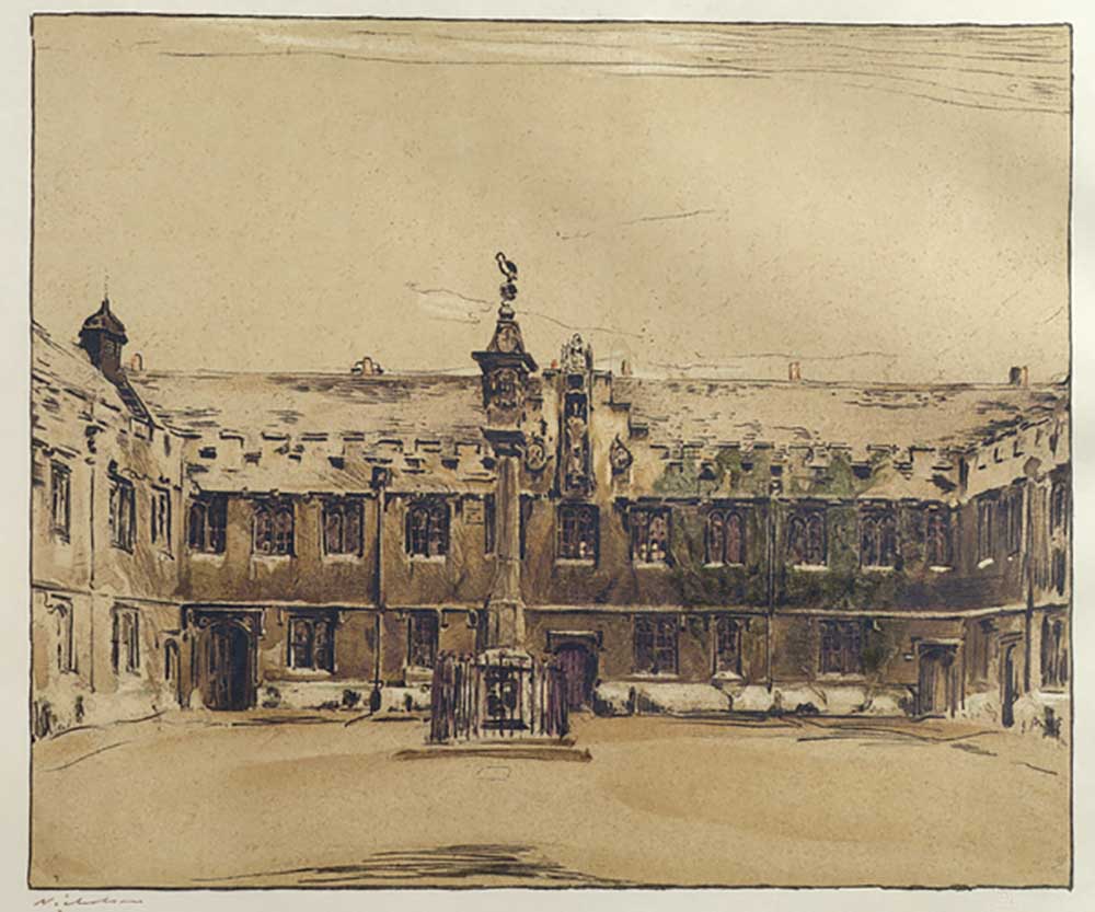 The Front Quad of Corpus Christi College, Oxford de William Nicholson