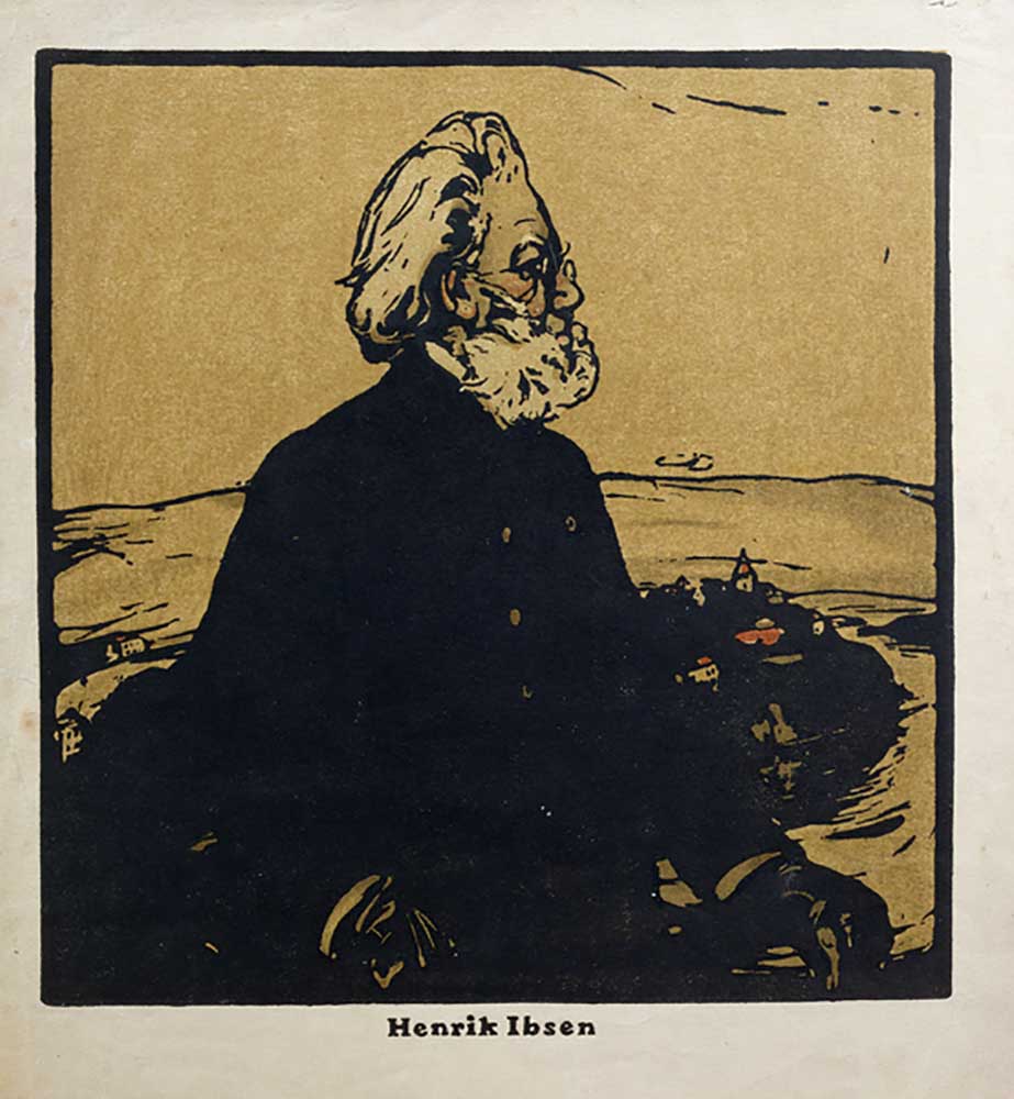 Henrik Ibsen (1828-1906) illustration from Twelve Portraits, published 1899 de William Nicholson