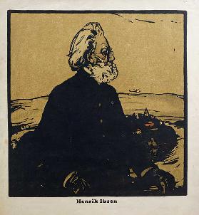 Henrik Ibsen (1828-1906) illustration from Twelve Portraits, published 1899