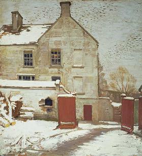 Courtyard in Snow, Sutton Veny, 1927