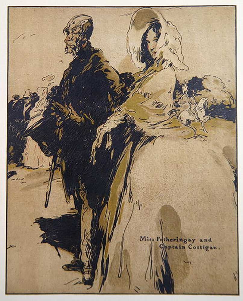 Miss Fotheringay and Captain Costigan, illustration from Characters of Romance, first published 1900 de William Nicholson