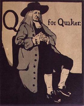 Q for Quaker, illustration from An Alphabet, published by William Heinemann, 1898