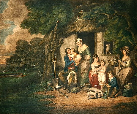 Saturday Evening, 1795 (colour engrving) de William Nutter