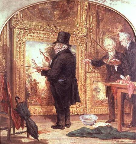 J. M. W.Turner (1775-1851) at the Royal Academy, Varnishing Day de William Parrott