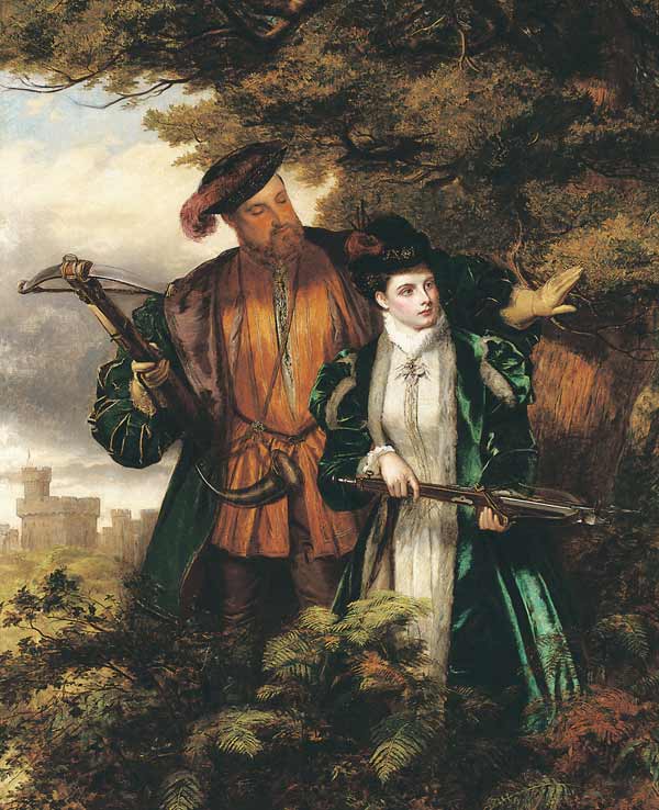 Heinrich VIII und Anne Boleyn auf der Rehjagd im Windsor Forest. de William Powel Frith