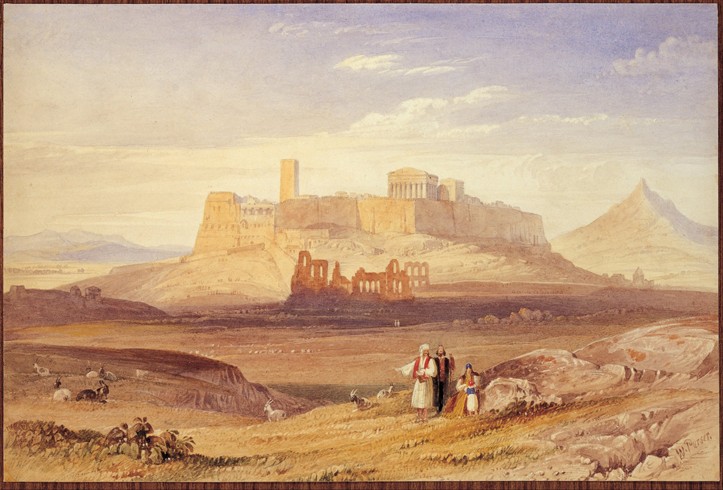 View of Athens with the Acropolis and the Odeon of Herodes Atticus de William Purser