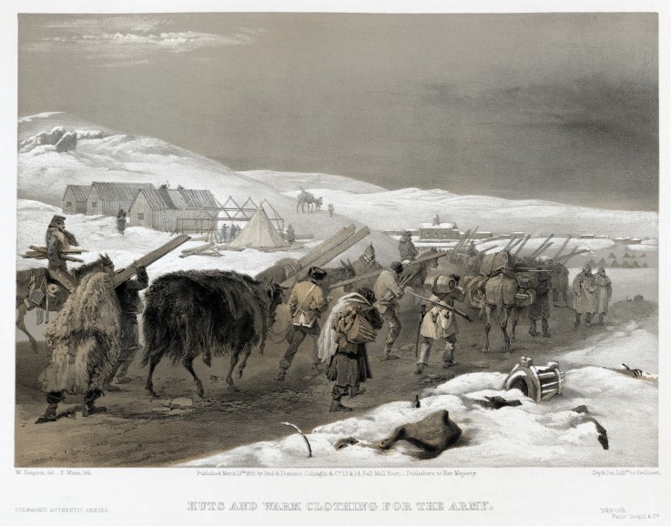 British troops on the road to Sevastopol de William Simpson