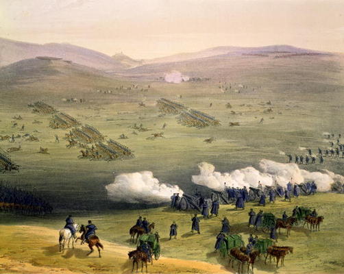 Charge of the Light Cavalry Brigade, October 25th 1854, detail of artillery, from 'The Seat of War i de William Simpson