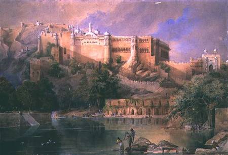 The Fort at Amber, Rajasthan de William Simpson