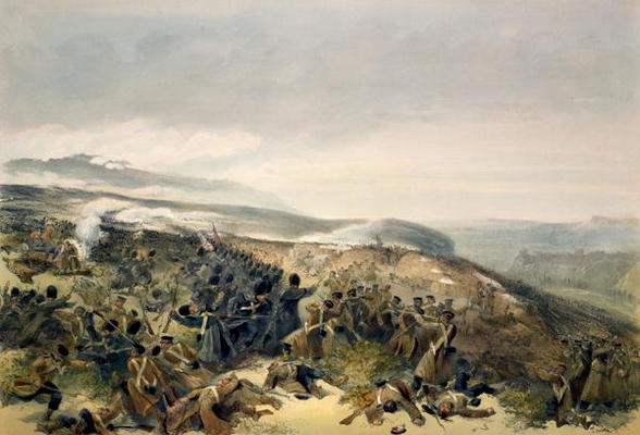 Second Charge of the Guards at Inkerman, 5th November 1854, plate from 'The Seat of War in the East' de William Simpson