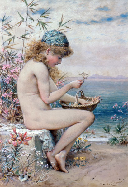 Girl with a Basket of Coral de William Stephen Coleman