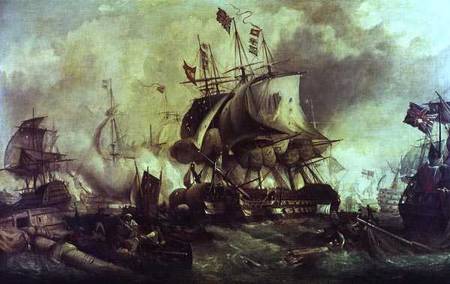 The Battle of Trafalgar, 1805 de William Stuart