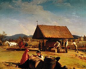 Cidre production on a farm in America. de William Sydney Mount