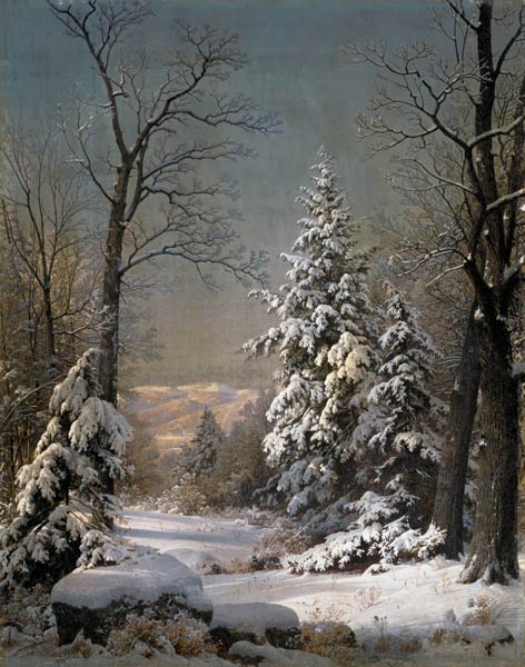 Snow-covered trees de William Trost Richards