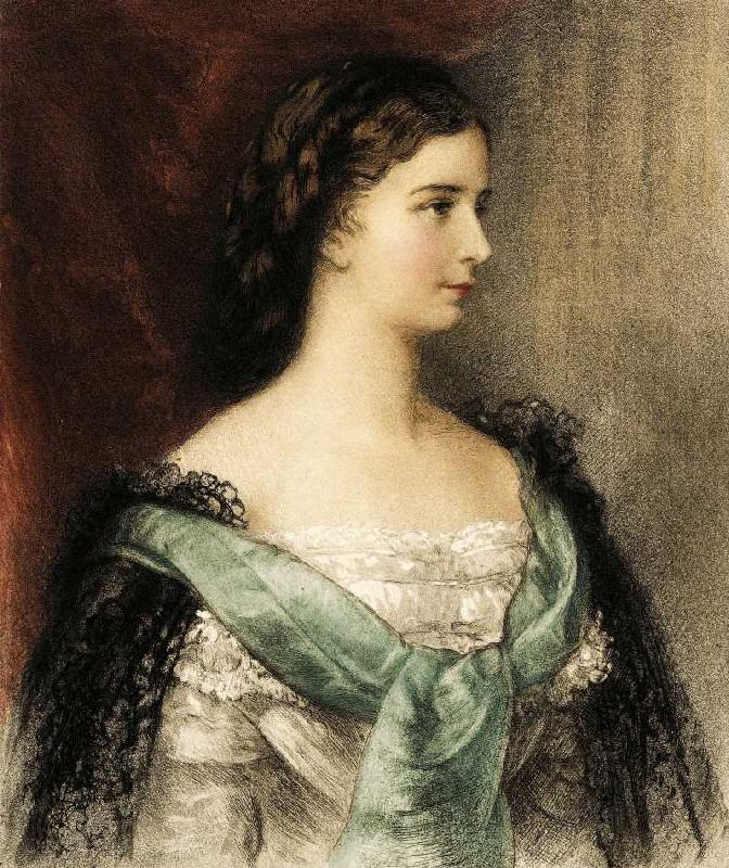 Portrait der Kaiserin Elisabeth von Österreich de William Unger