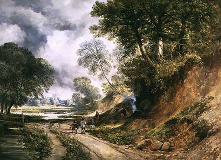 Gypsies Camping by a Path de William West